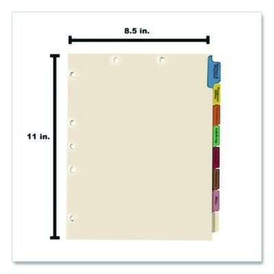 Side Tab Medical Chart Indexes, 8-Tab, Assorted Medical, 11 x 8.5, Manila, 50/Box