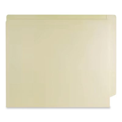 Full Pocket End Tab Fastener Folders, Straight Tab, 2 Fasteners, Letter Size, Manila, 50/Box