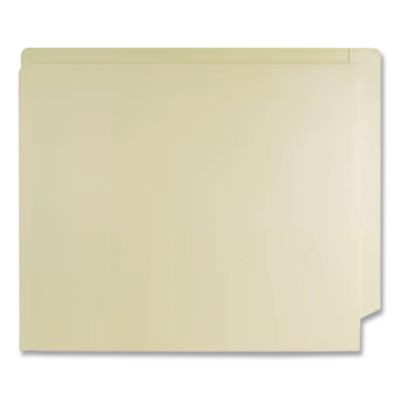 End Tab Folder With Pockets, Straight Tabs, Letter Size, Manila, 50/Box