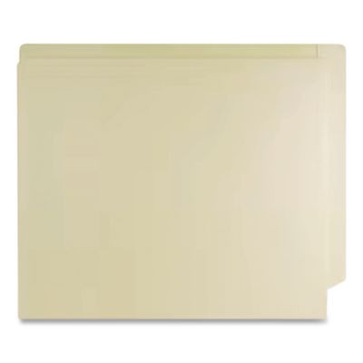 Heavy-Duty End Tab Fastener Folder, Straight Tab, Expands 0.75", 2 Fasteners, Letter Size, Manila, 50/Box