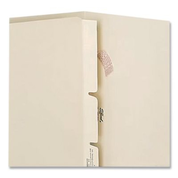 Card Stock Classification Folder Divider, 2 Fasteners, Letter Size, Manila, 100/Box