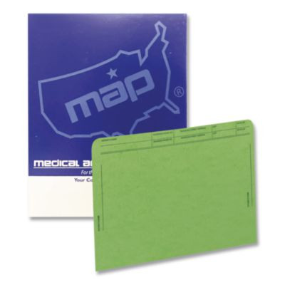 Patient File Pocket, Letter Size, Green, 50/Box