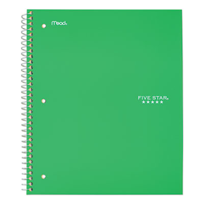 Wirebound Notebook, 1-Subject, Medium/College Rule, Green Cover, (100) 11 x 8.5 Sheets