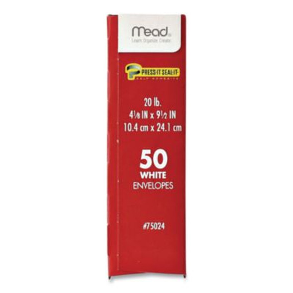 Press-It Seal-It Self-Adhesive Envelope, #10, Commercial Flap, Self-Adhesive Closure, 4.18 x 9.5, White, 50/Box