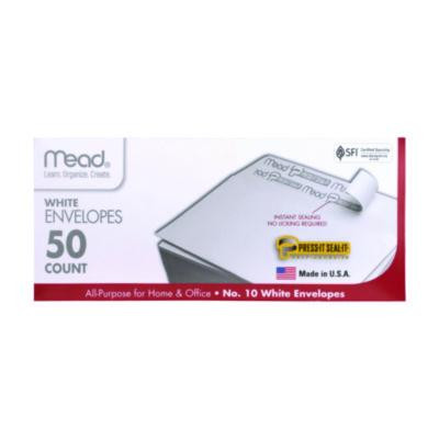 Press-It Seal-It Self-Adhesive Envelope, #10, Commercial Flap, Self-Adhesive Closure, 9.5 x 4.18, White, 50/Box
