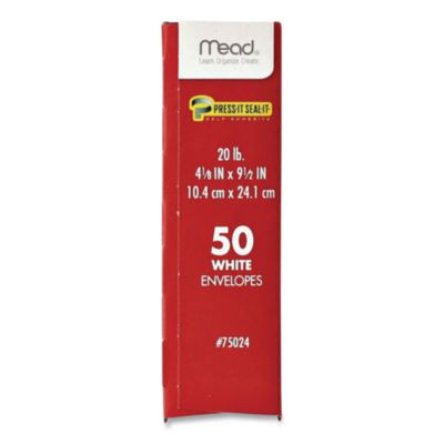 Press-It Seal-It Self-Adhesive Envelope, #10, Commercial Flap, Self-Adhesive Closure, 9.5 x 4.18, White, 50/Box