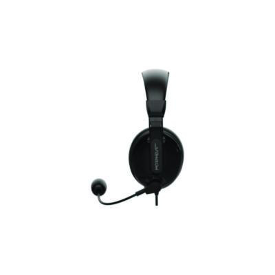 Deluxe Multimedia Stereo Usb Headset With Adjustable Boom Microphone, Over The Head, Binaural