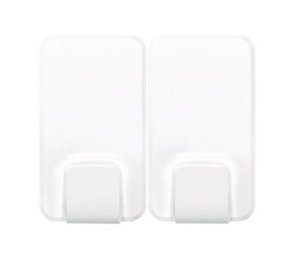 X-Large Utility Hooks, Plastic, White, 15 Lb Capacity, 2 Hooks And 8 Strips/Pack