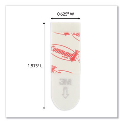 Poster Strip Pairs, Holds Up To 1 Lb, 0.63" x 1.75", White, 136/Pack