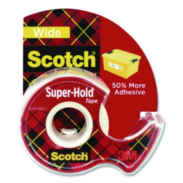 Super-Hold Wide Invisible Tape, 1.5" x 18 Yds, Crystal Clear