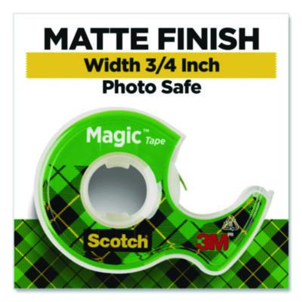 Magic Tape In Handheld Dispenser, 1" Core, 0.75" x 24.9 Ft., Clear, 2/Pack