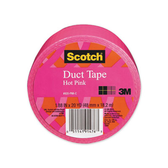 Duct Tape, 1.88" X 20 Yds, Hot Pink