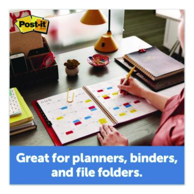1" Plain Solid Color Tabs, 1/5-Cut, Assorted Colors, 1" Wide, 36/Pack