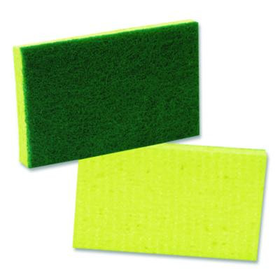 Medium-Duty Scrubbing Sponge 74, 3.6 x 6.1, 0.7" Thick, Yellow/Green
