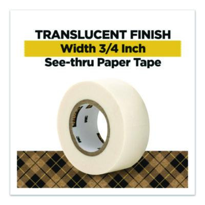 Paper Tape, 3/4" x 600", White, 2/Pack