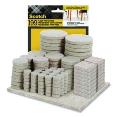 Felt Pad Protectors, Assorted Sizes And Shapes, Beige, 199/Pack