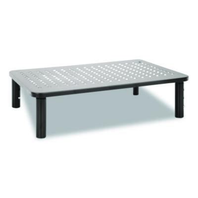 Adjustable Desktop Monitor Riser, For Up To 32" Monitors, 14.57" x 9.25" x 5.51", Black, Supports 44 Lb