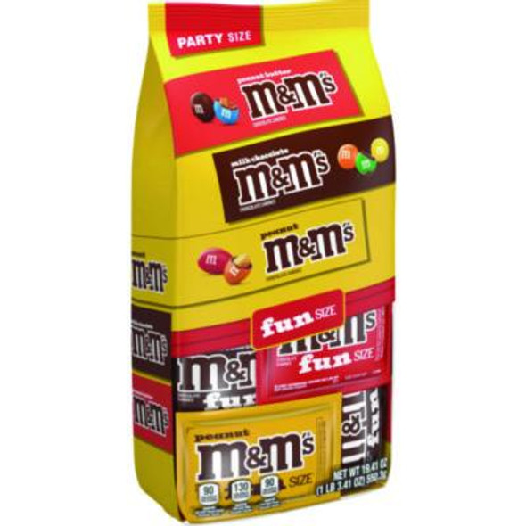 M And M'S Milk Chocolate, Peanut And Peanut Butter Variety Pack Fun Size Chocolate Candy Assortment, 19.41 Oz Bag