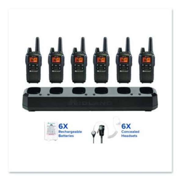 Biztalk Two-Way Business Radio Bundle, 36 Channels, 6/Pack