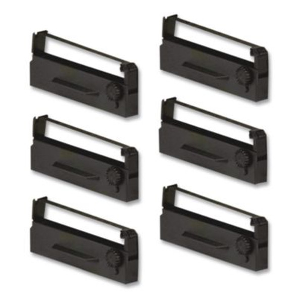 900874 Cash Register Ribbon, Black, 6/Box
