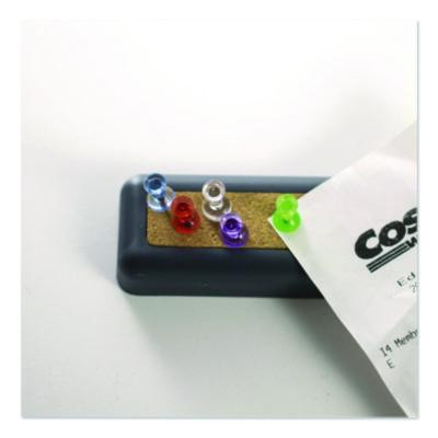 Push Pins, Assorted Plastic Head, 0.5" Pin, 200/Pack