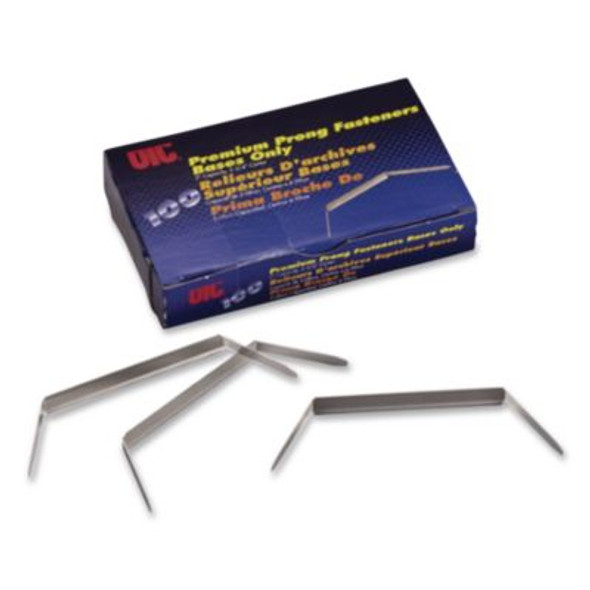 Prong Fastener Base, 2" Capacity, 2.75" Center To Center, Silver, 100/Box