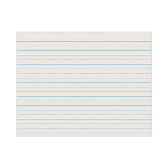 Skip-A-Line Ruled Newsprint Paper, 3/4" Two-Sided Long Rule, 8.5 x 11, 500/Ream