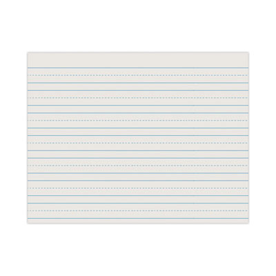 Skip-A-Line Ruled Newsprint Paper, 3/4" Two-Sided Long Rule, 8.5 x 11, 500/Ream