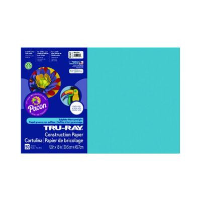 Tru-Ray Construction Paper, 70 Lb Text Weight, 12 x 18, Atomic Blue, 50/Pack