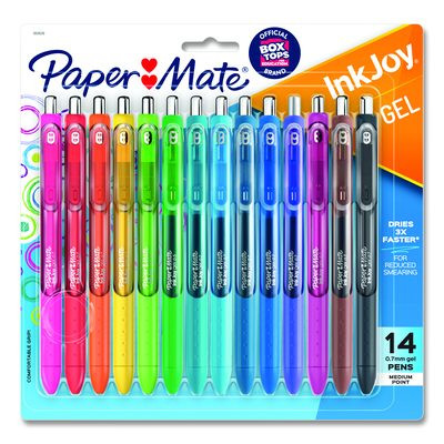 Inkjoy Gel Pen, Retractable, Medium 0.7 Mm, Assorted Ink And Barrel Colors, 14/Pack