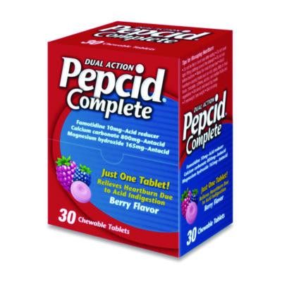 Complete Dual-Action Antacid, Berry Flavor, 30/Box