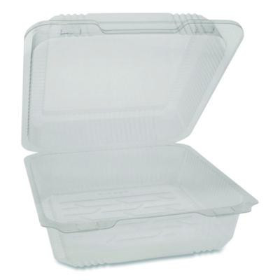 Smartlock Pet Hinged Lid Bakery Container, 8.75 x 8.25 x 3.63, Clear, Plastic, 200/Carton