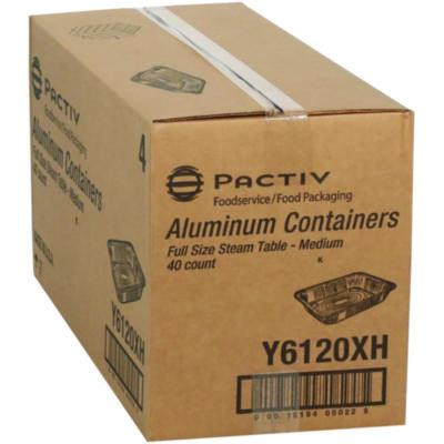 Aluminum Steam Table Pan, Full-Size Medium, 2.2" Deep, 19.6 x 11.6, 40/Carton