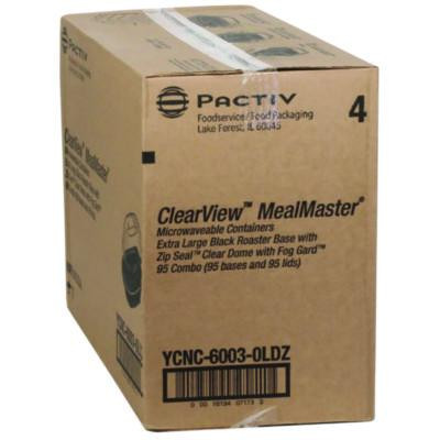 Clearview Mealmaster Chicken Roaster, 10.75 x 8.5 x 4.25, Black/Clear, Plastic, 95/Carton