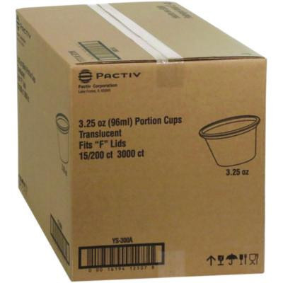 Plastic Portion Cup, 3.25 Oz, Translucent, 3,000/Carton