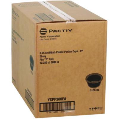 Plastic Portion Cup, 3.25 Oz, Black, 3,000/Carton