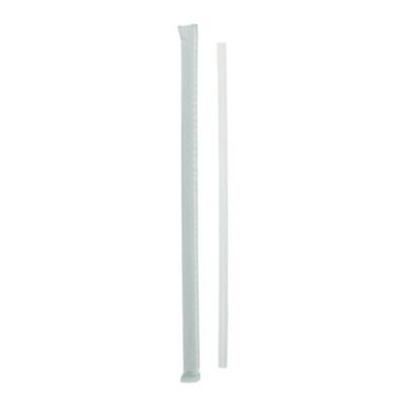 Giant Paper-Wrapped Straw, 10.25", Polypropylene, Translucent, 1,800/Carton