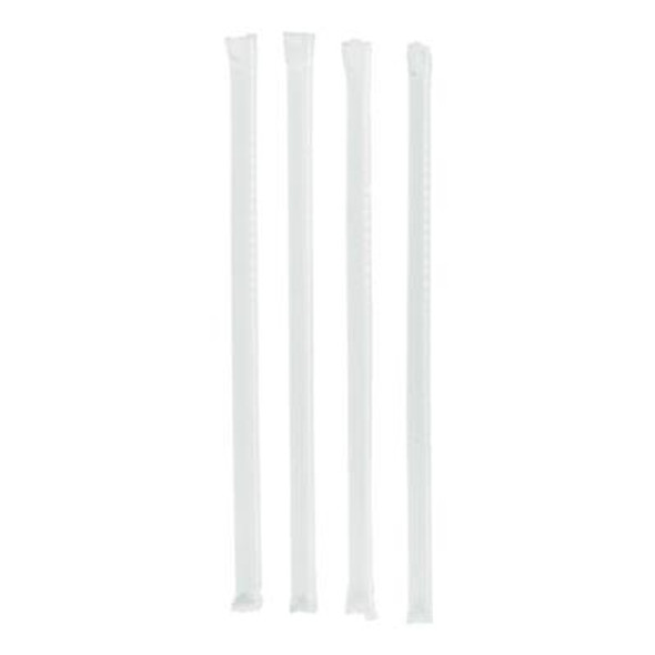 Giant Paper-Wrapped Straw, 10.25", Polypropylene, Translucent, 1,800/Carton