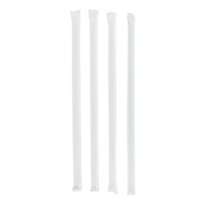 Giant Paper-Wrapped Straw, 10.25", Polypropylene, Translucent, 1,800/Carton