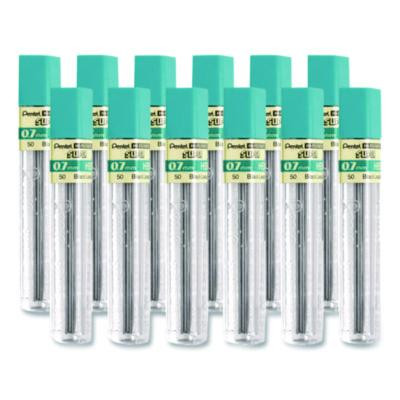 Super Hi-Polymer Lead Refills, 0.7 Mm, Hb, Black, 12 Leads/Tube, 12 Tubes/Box