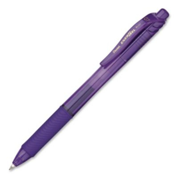 Energel-X Gel Pen, Retractable, Medium 0.7 Mm, Violet Ink, Translucent Violet/Violet Barrel