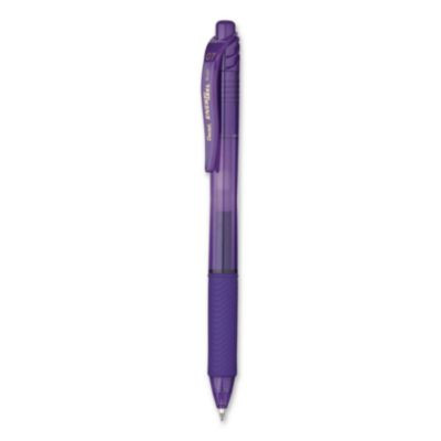 Energel-X Gel Pen, Retractable, Medium 0.7 Mm, Violet Ink, Translucent Violet/Violet Barrel