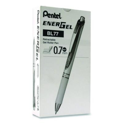 Energel Rtx Deluxe Gel Pen, Retractable, Medium 0.7 Mm, Black Ink, Pearl/Translucent Pink Barrel, Dozen