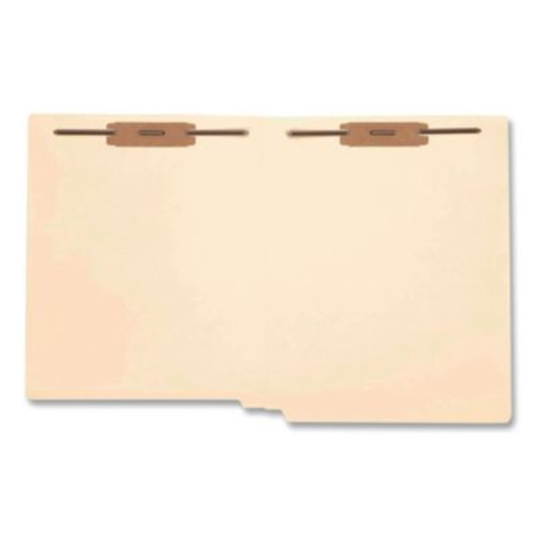 Manila Fastener Folders, 1/3-Cut Tab: Assorted, Expands 1.5", 2 Fasteners, Letter Size, Manila, 50/Box