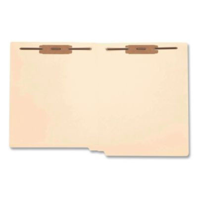 Manila Fastener Folders, 1/3-Cut Tab: Assorted, Expands 1.5", 2 Fasteners, Letter Size, Manila, 50/Box