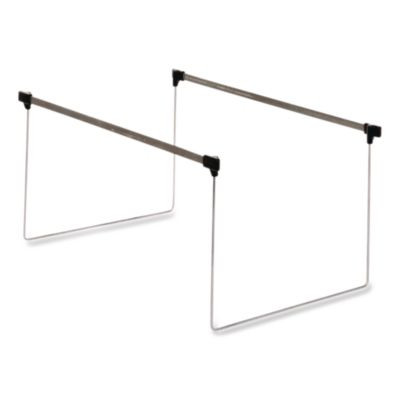 Letter Size Adjustable Hanging File Folder Frame, 14" To 18" Long, Gray/Silver, 2/Box