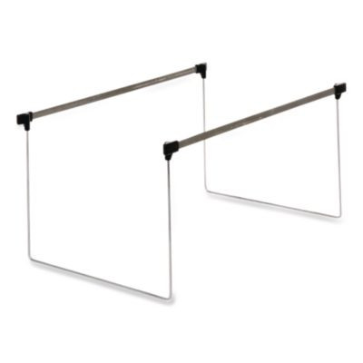 Letter Size Adjustable Hanging File Folder Frame, 14" To 18" Long, Gray/Silver, 2/Box