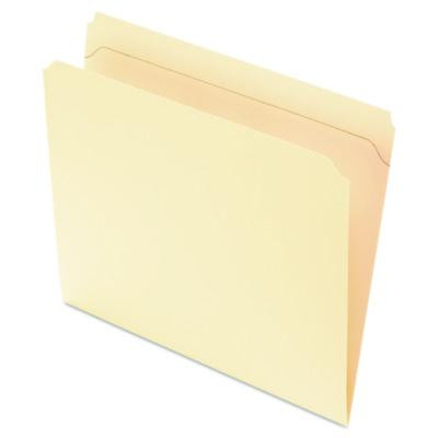 Reinforced Top File Folders, Straight Tabs, Letter Size, Manila, 100/Box