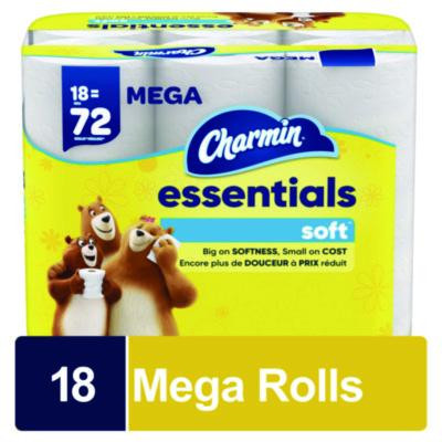 Essentials Soft Bathroom Tissue, Septic Safe, 2-Ply, White, 330 Sheets/Roll, 18 Rolls/Carton