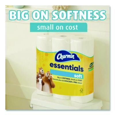Essentials Soft Bathroom Tissue, Septic Safe, 2-Ply, White, 330 Sheets/Roll, 9 Rolls/Pack, 4 Packs/Carton